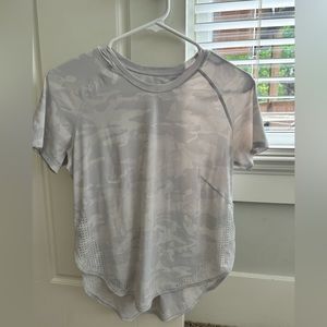 Lululemon white camo uv protection shirt